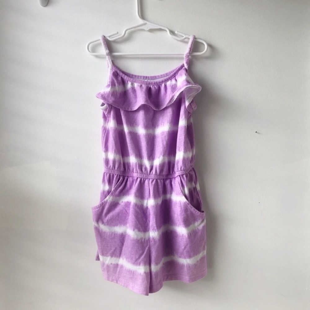 Circo Tie-Dye Romper Ruffle Detail and Elastic Waist